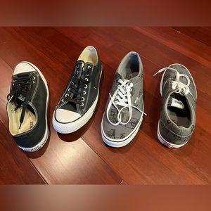 Vans and Converse size 12 mens shoes. Both pairs Excellent condition.